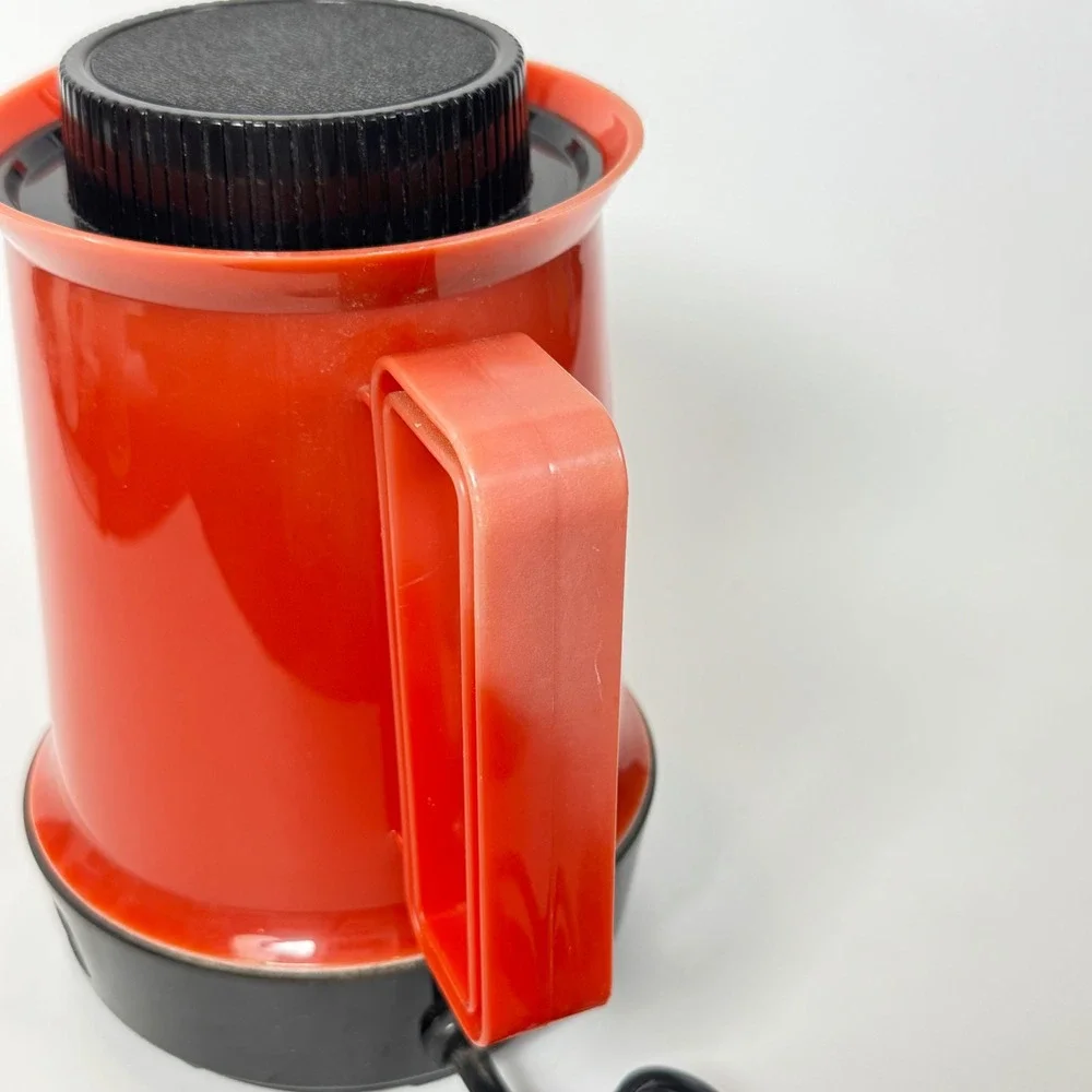 Vintage West Bend 5 Cup Electric Hot Pot Retro Red Black Model 53505 Works